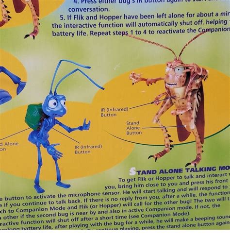 A Bug's Life Talking Interactive Action Figures Flik Hopper New 1998 ...