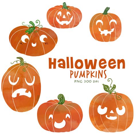 Friendly Pumpkins Clip Art | Halloween | Commercial use • Teacha!