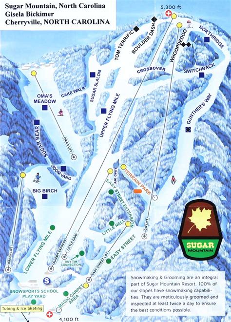 Sugar Mountain Ski Area Trail Map