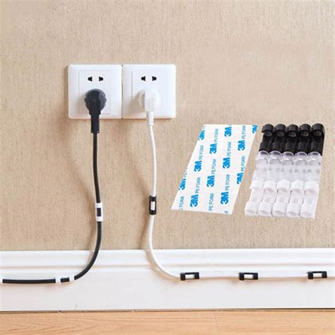 Adhesive Wire Cable Management Clips 18 Pcs