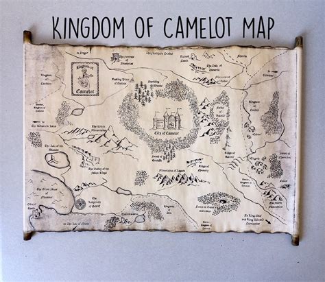 Kingdom of Camelot Map Merlin on BBC Map King Arthur Map of - Etsy ...