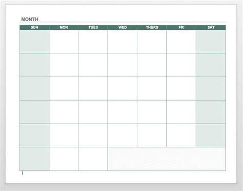 Free Blank Calendar Templates - Smartsheet