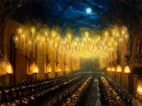 Harry Potter - The Great Hall | Hogwarts art, Hall painting, Harry ...