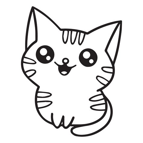 Kitten Coloring Pages Vector Art, Icons, and Graphics for Free Download