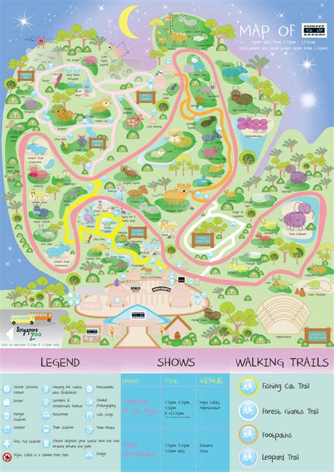 Redesign Singapore Night Safari Map (for kids) by madlich-id on DeviantArt