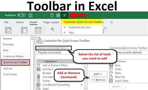 Toolbar in Excel | How to Customize the Toolbar in Excel?