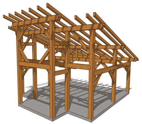 20×20 Lean-To Plan - Timber Frame HQ