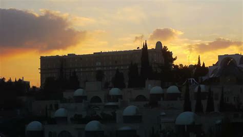 jerusalem night view fast motion video Stock Footage Video (100% ...