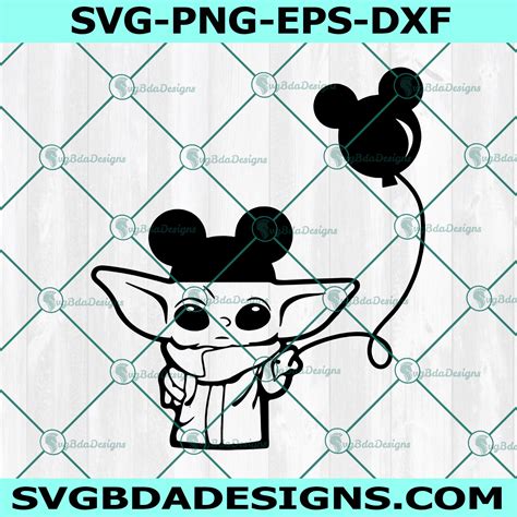 Baby Yoda Mickey Ears Svg, Star Wars svg, Cricut, Digital Download