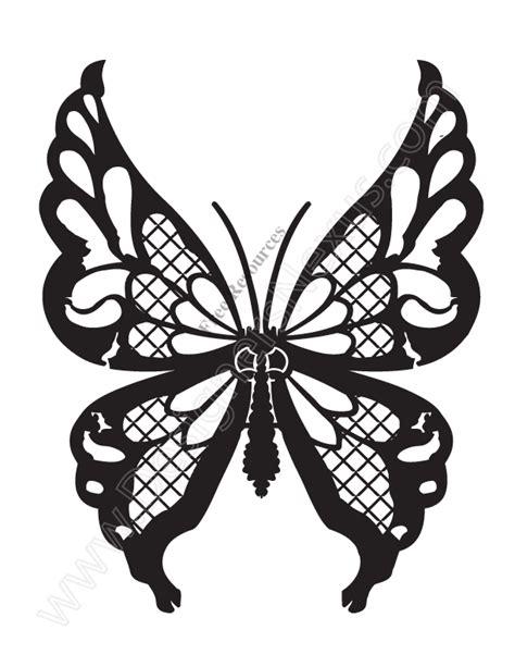 V13 Free Butterfly Vector Clip Art Stencil - Designers Nexus