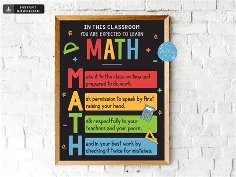 Math Teacher Classroom Poster Teacher Classroom Posters Math | Images ...