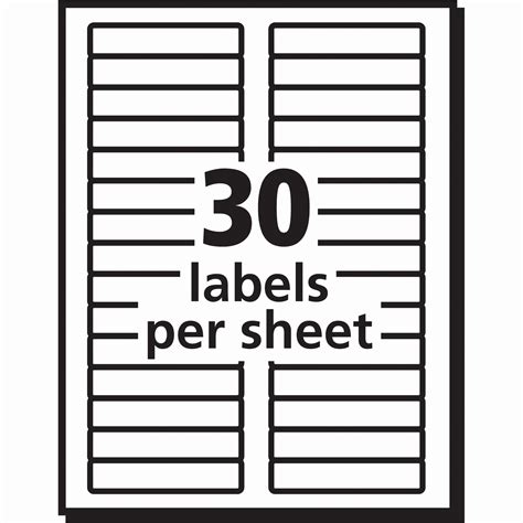 46 Avery 30 Per Sheet Labels