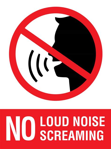 No Loud Noise No Screaming Sign – New Signs