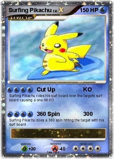 Pokémon Surfing Pikachu 31 31 - Cut Up KO - My Pokemon Card