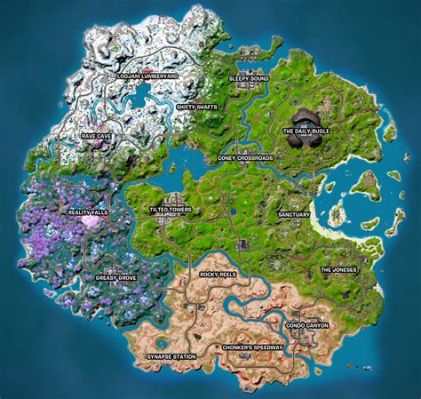 Fortnite Chapter 3 Season 3 - All Map Locations and POIs - DigitalTQ