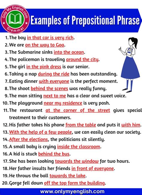 Prepositional Phrase Examples