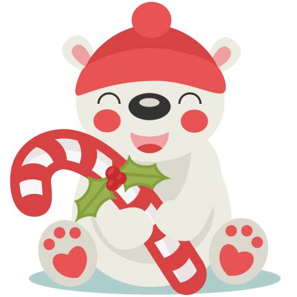 Christmas Polar Bear SVG scrapbook cut file cute clipart files for ...