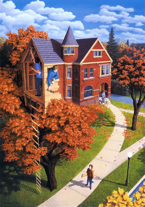 25 Mind-Twisting Optical Illusion Paintings by Rob Gonsalves