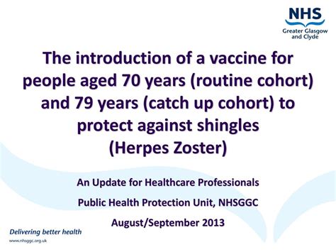 The introduction of a vaccine for people aged 70 years (routine cohort ...