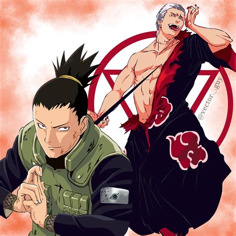 SHIKAMARU vs. HIDAN by vectorpupil on DeviantArt