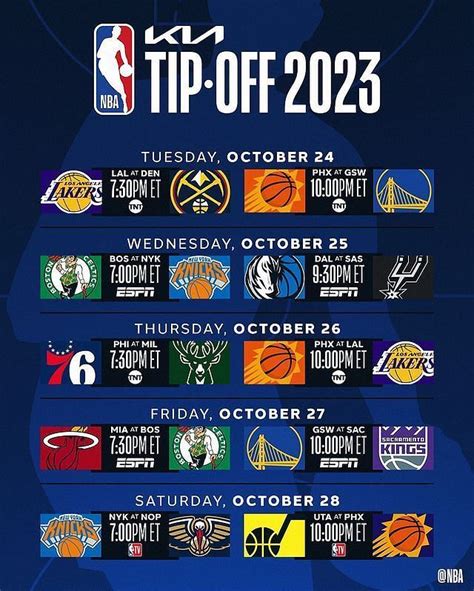 NBA Schedule 2023-24 - NBA Full Season Calendar | NBA Schedule Today