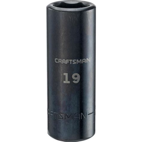 CRAFTSMAN Metric 1/2-in Drive 6-point 19mm Deep Socket at Lowes.com