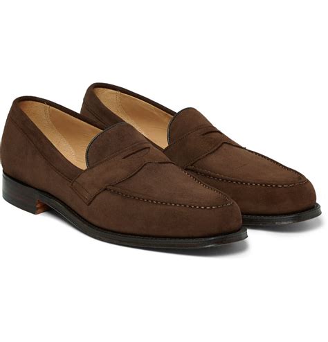 Lyst - Cheaney Hudson Suede Penny Loafers in Brown for Men