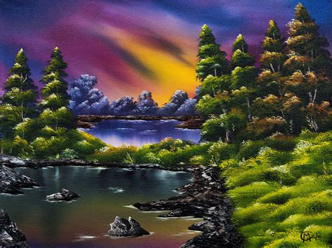 Oil Painting Beautiful Scenery Original // garden of Peace 18 X 24 ...