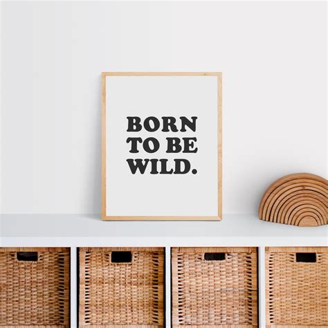 Born to Be Wild Wall Art Printable Nursery Poster Kids Room - Etsy