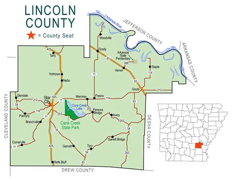 zz Lincoln County Map - Encyclopedia of Arkansas