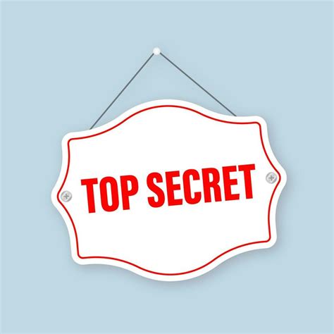 Red icon with top secret concept. Isolated vector illustration. Vector ...