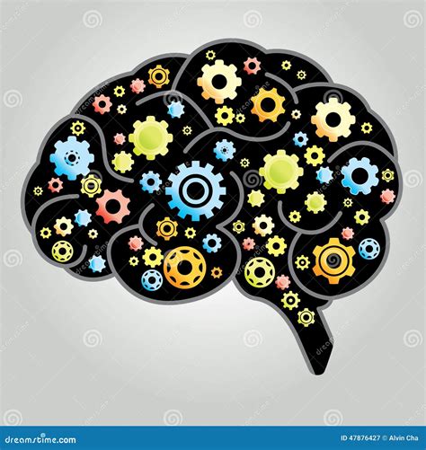 Brain Gears stock illustration. Illustration of cognitive - 47876427