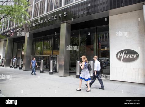 Pfizer headquarters New York city offices HQ viagra Stock Photo - Alamy