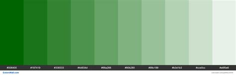 Tints of Dark Green #006400 hex color | Moodboard, Biblioteca