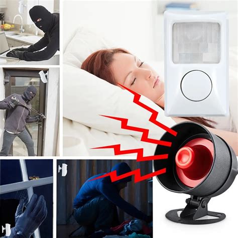 90dB Security Burglar Alarm System Infrared Motion Sensor Detector PIR ...