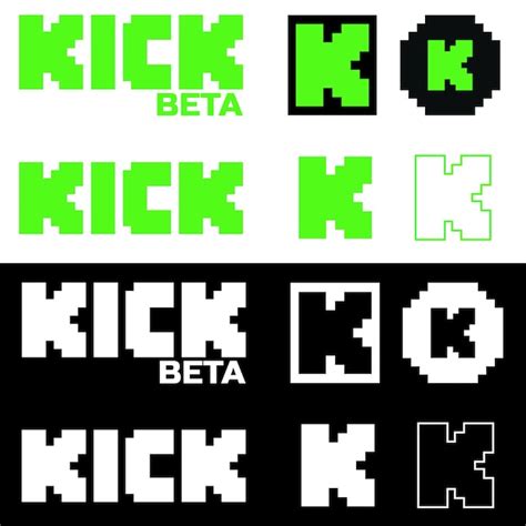 Premium Vector | Kick logo vector download Kick streaming icon logo ...