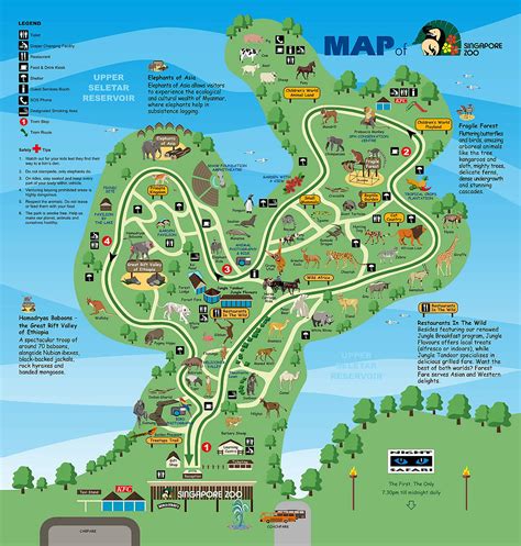 Singapore Zoo Map - Singapore Zoo 80 Mandai Lake Rd Singapore • mappery