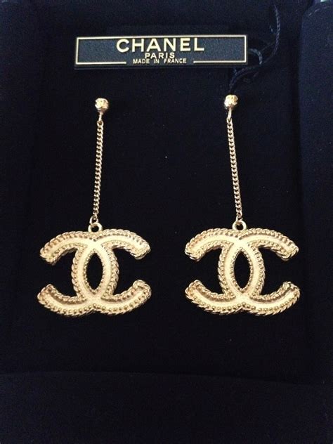 Chanel earrings for sale: Chanel Earrings LARGE CC LOGO Gold metal ...