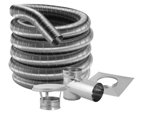 Duravent 6-Inch 304 Stainless Steel Chimney Liner Kit For Freestanding ...