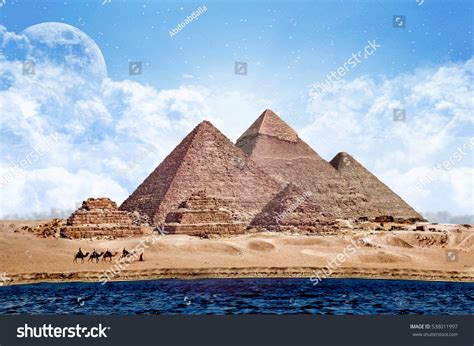 Pyramids Egypt Giza All Panorama Nile Stock Photo 538011997 | Shutterstock