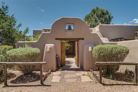 Gates into entry courtyard, adobe style :: Santa Fe, New Mexico # ...