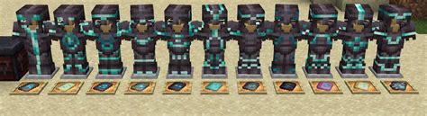 All of the new armor trim patterns & colors on netherite armor! : r ...