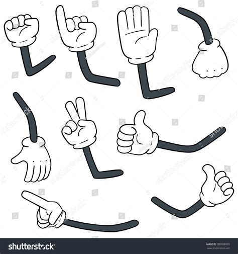 Vector Set Cartoon Arms Stock Vector (Royalty Free) 780998995 ...