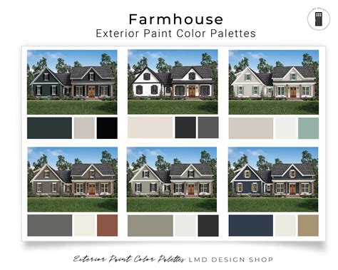 Farmhouse Home Exterior Paint Colors Exterior Color Schemes - Etsy