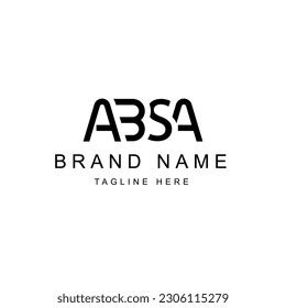 Letter Absa Logo Design Modern Vector Stock Vector (Royalty Free ...