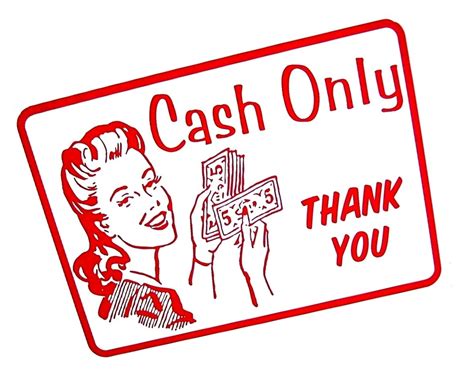 Cash Only Sign Printable | Francesco Printable