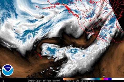 Northeastern Pacific Water Vapor, GOES West - NOAA GOES Geostationary ...