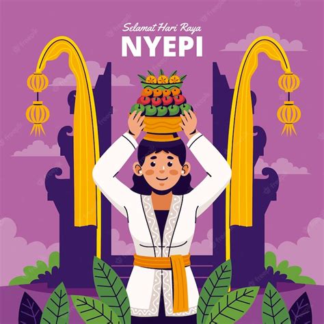 Premium Vector | Flat nyepi celebration illustration