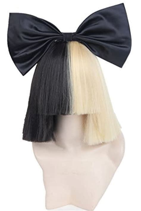 Sia Hair Wig With Bow | Costume Mascot World