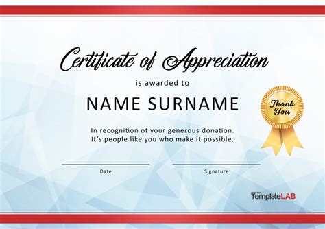 Certificate Of Appreciation For Sponsorship Template